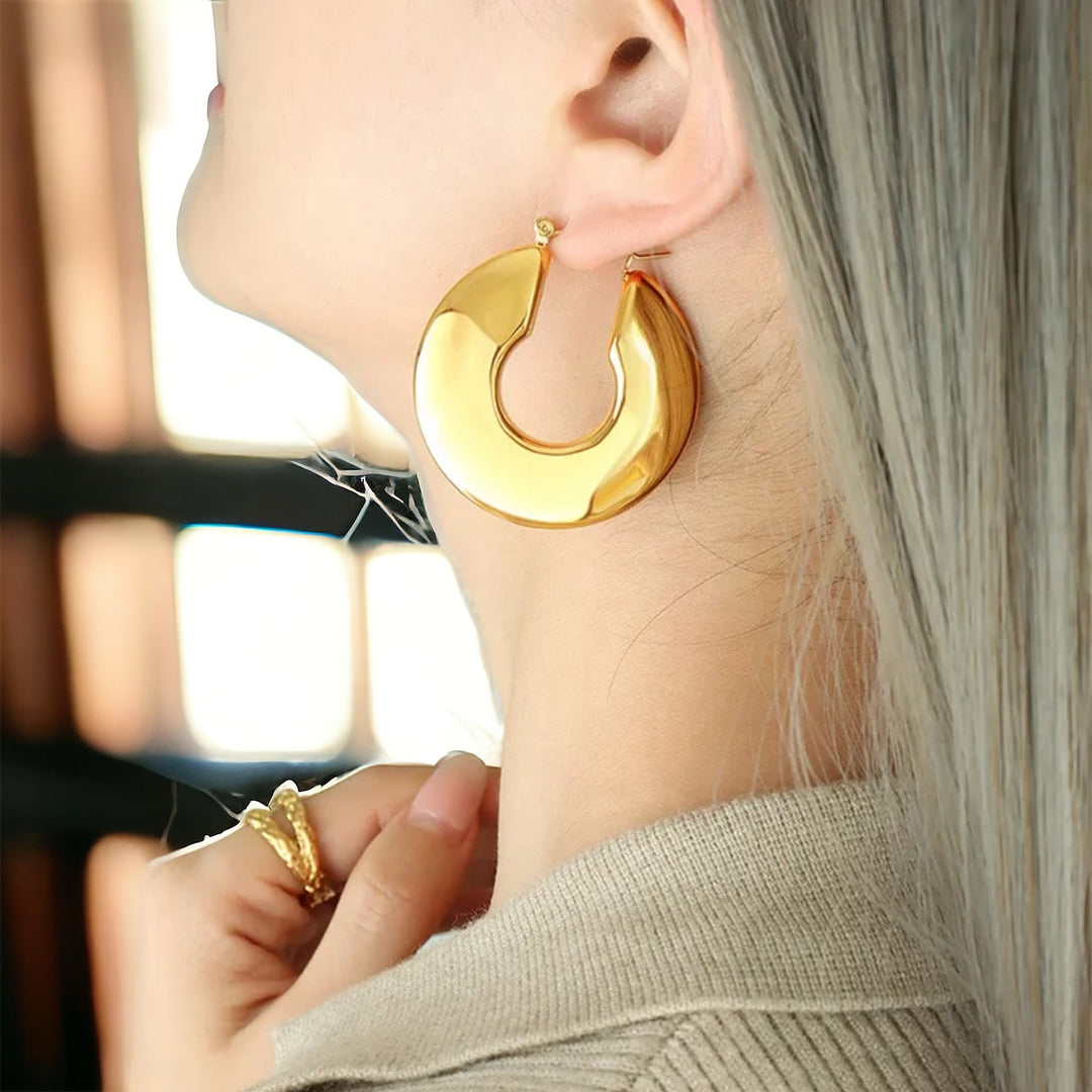 Grand Cercles Dorés Earrings