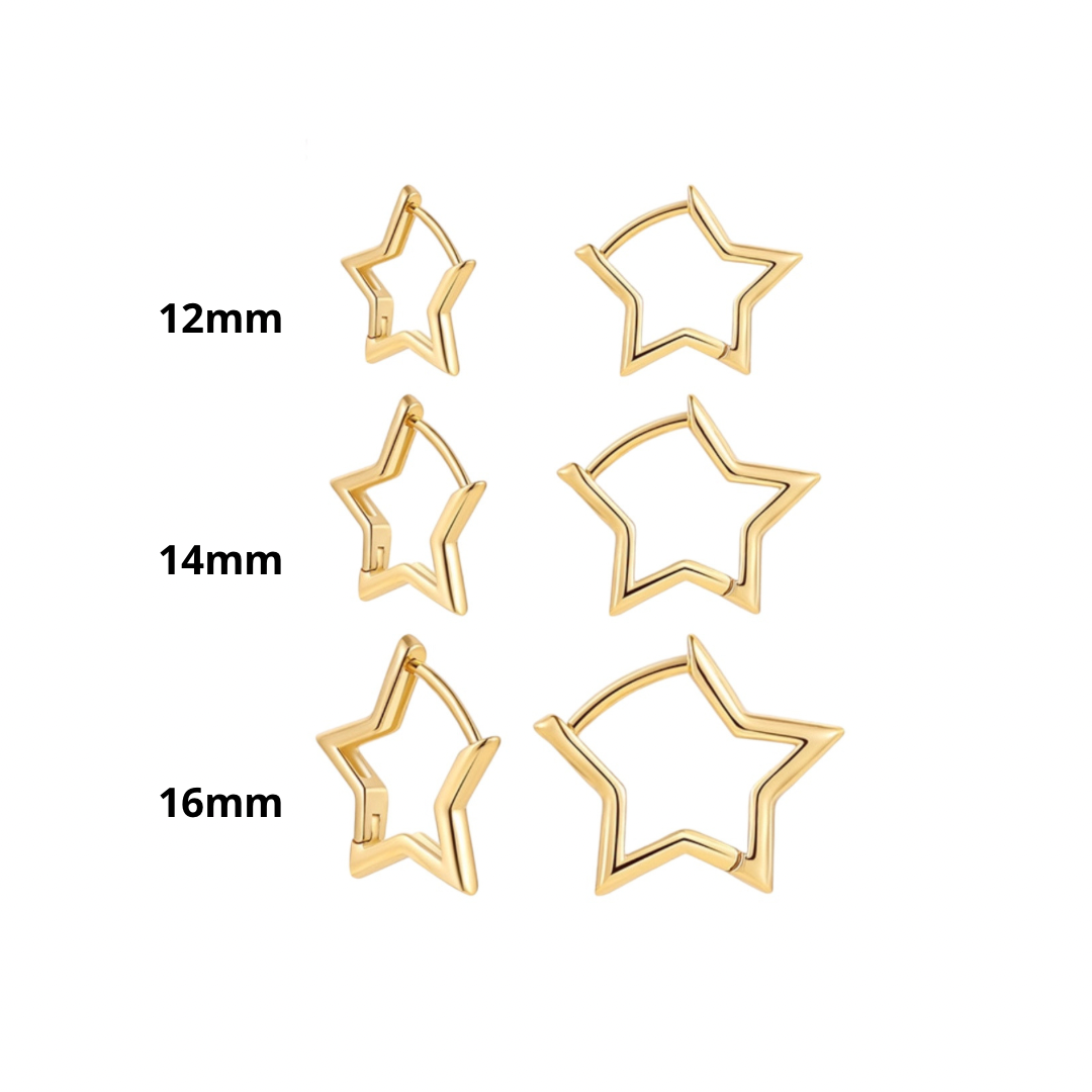 Trio d'Étoiles Dorées Earrings