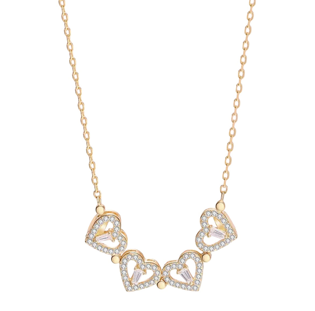 Necklace Double Luxe Coeur