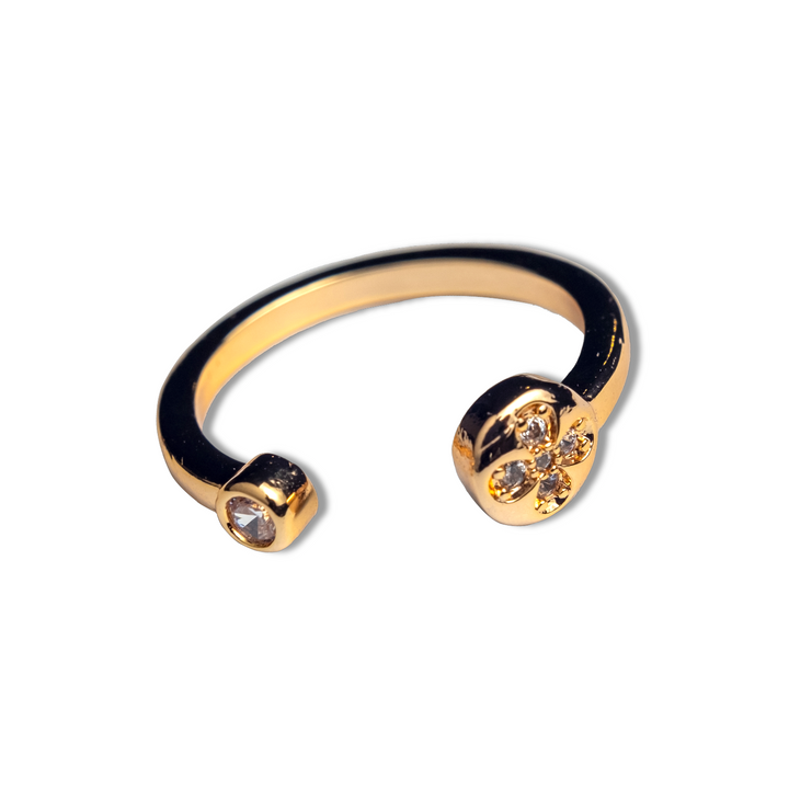 Afrodite Ring - Unique Casual Golden Ring with Beautiful Crystals