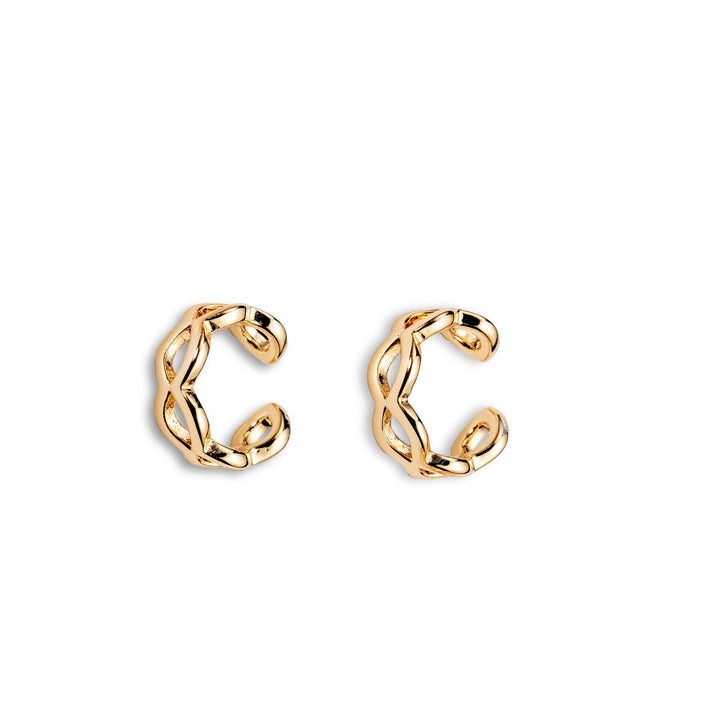 Ariadna Ear Cuff - Snap-On Link Gold Earrings (No Piercing Required