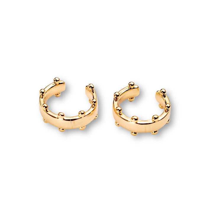 Gold Charon Ear Cuff - Snap-On Earrings with Beautiful Mini Beads (No Piercing Required)